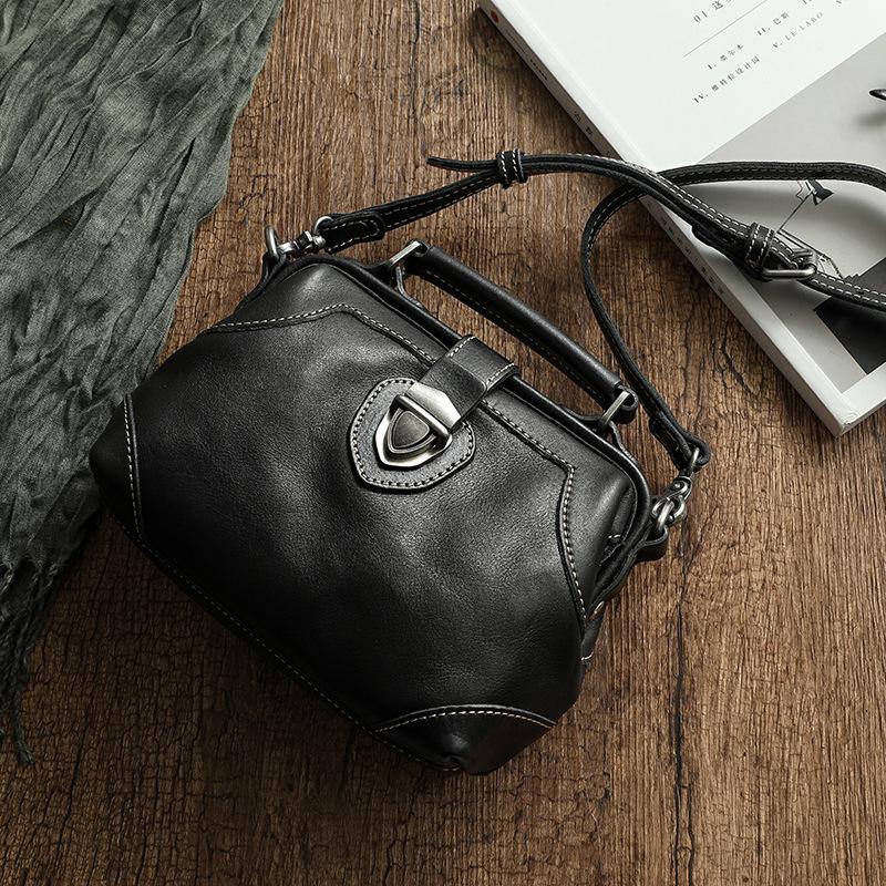 Hiram Retro Handmade Leather Crossbody Handbag-popmoca-Crossbody Bags 