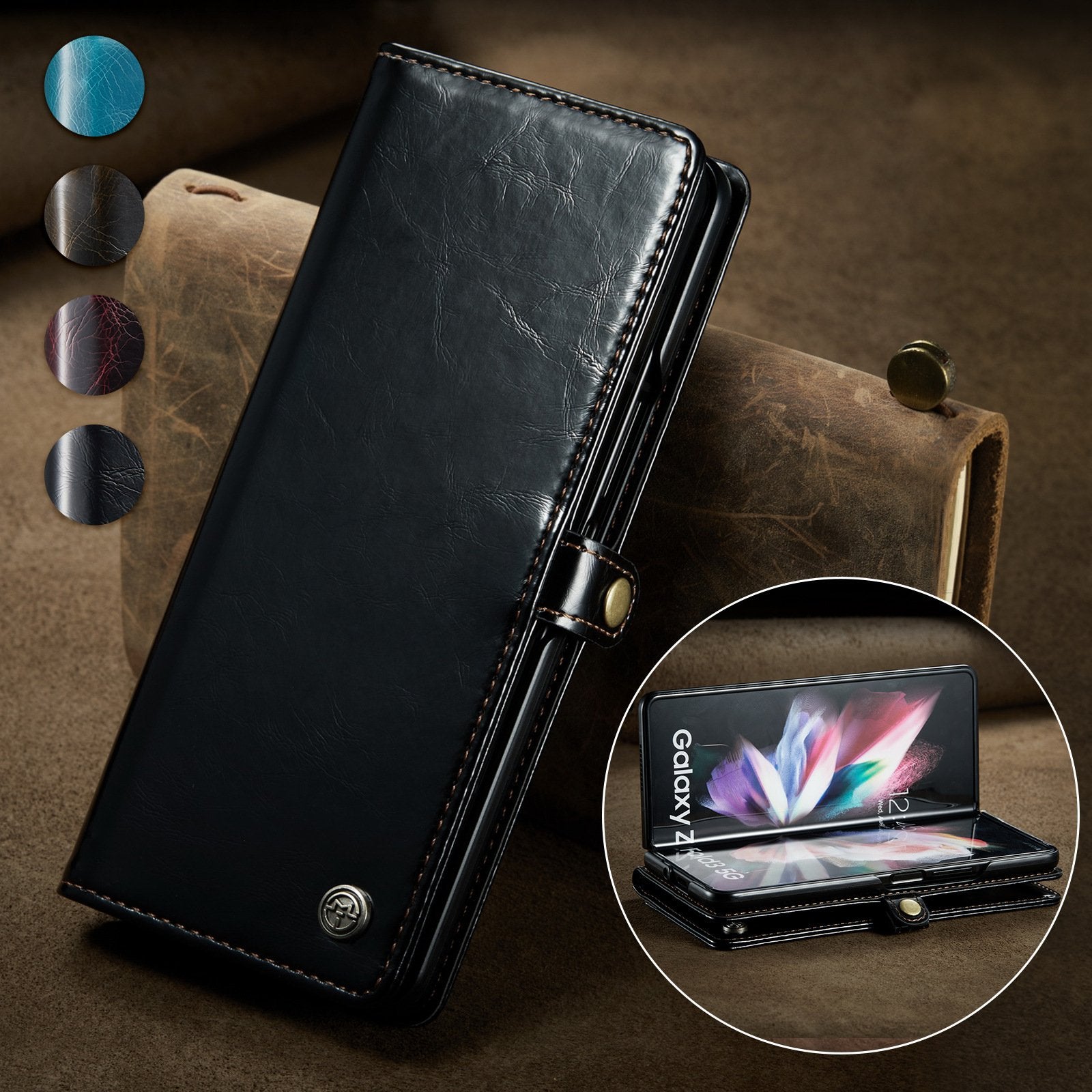 Multi-funtional Phone Case Wallet for Samsung Galaxy Z Fold3-popmoca-Phone Case Wallet 