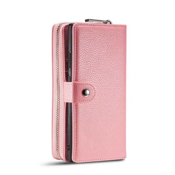 Solid Color Pebble Pattern Phone Case Wallet for iPhone