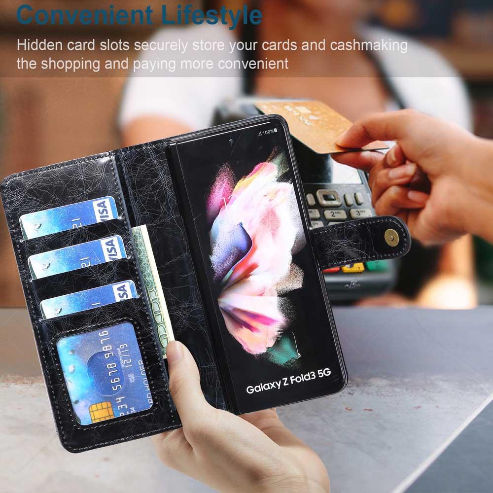Multi-Functional Phone Case Wallet with Card Holder For Samsung Galaxy Z Fold 3-popmoca-Phone Case Wallet 