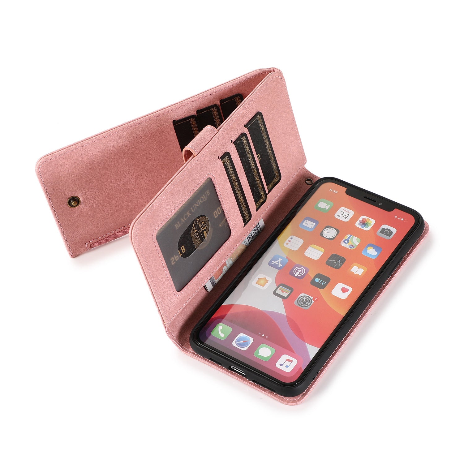 Benita- Multi Card Slot Phone Case Wallet for iPhone-popmoca-Phone Case Wallet 