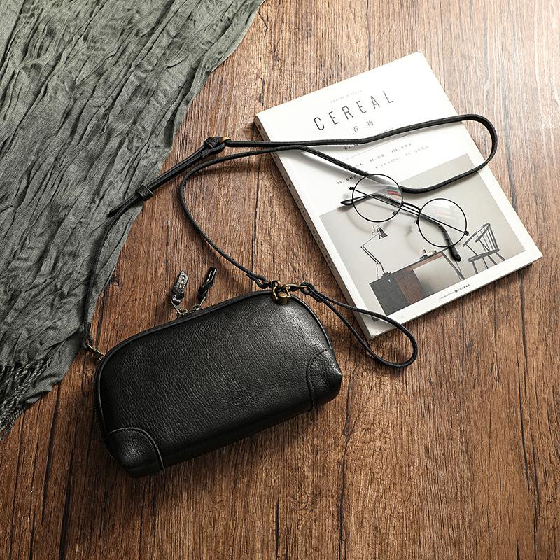 Dulcia Retro Handmade Leather Crossbody Bag-popmoca-Crossbody Bags 