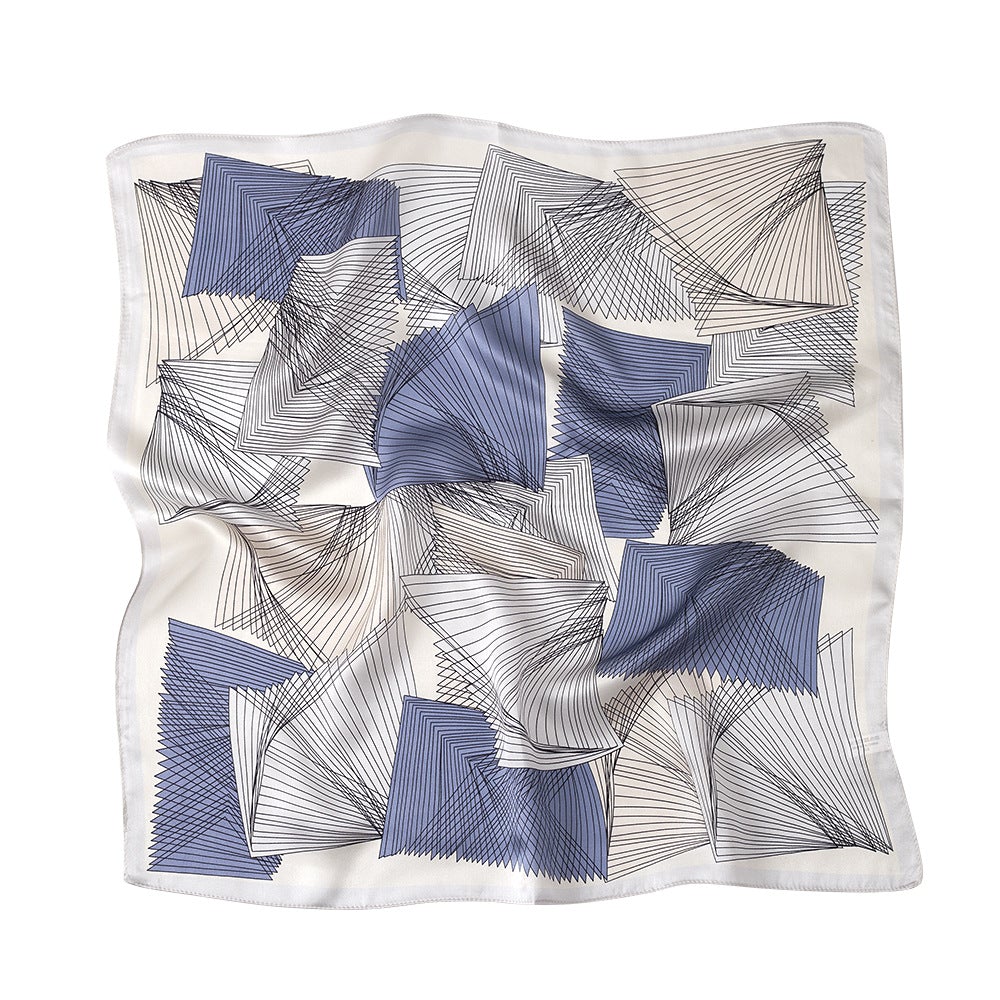 Silk Scarf- Lines-popmoca-silk scarf 