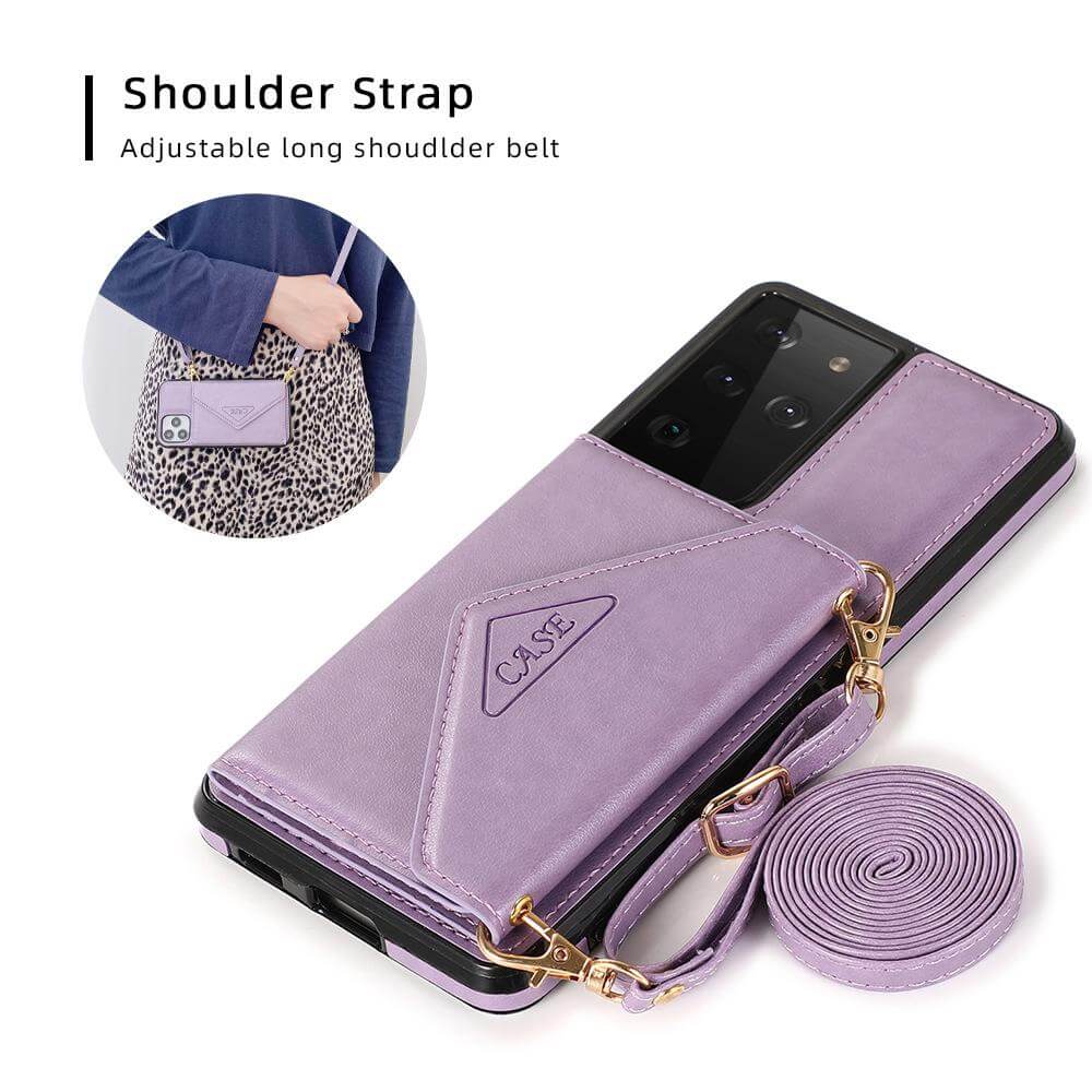 Multi-functional Crossbody Phone Case Wallet Cell Phone Wallet Purse for Samsung