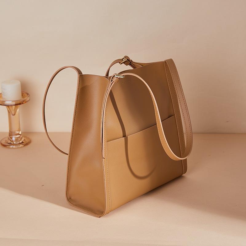 Designer Large Capacity Leather Tote-popmoca-Crossbody Bags 