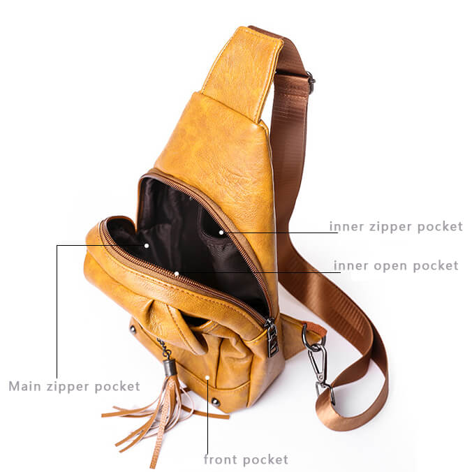 Vintage Large Capacity Tassel Sling Bag
