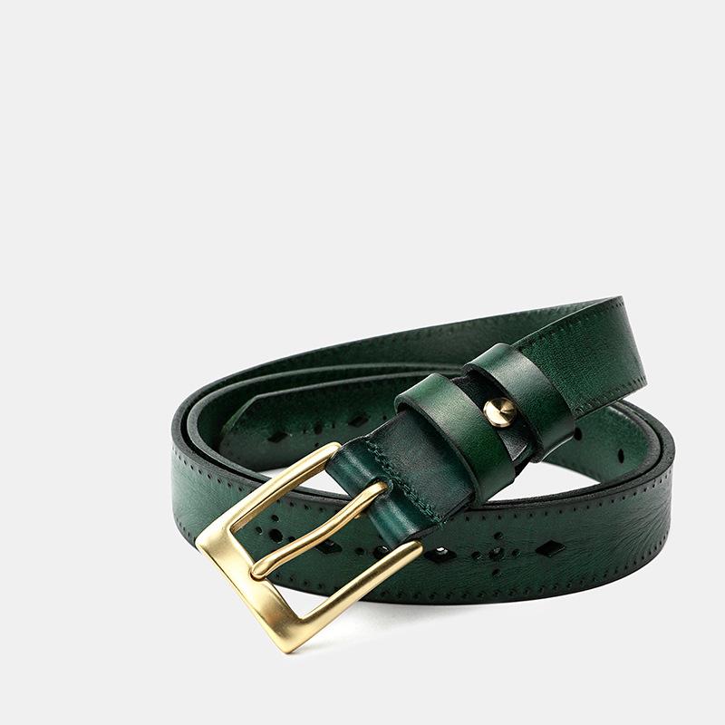 Silas-Women's Brass Buckle Retro Leather Belt-F-popmoca-Belts 