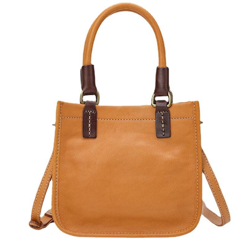 Ashley Retro Handmade Leather Crossbody Handbag-popmoca-Crossbody Bags 