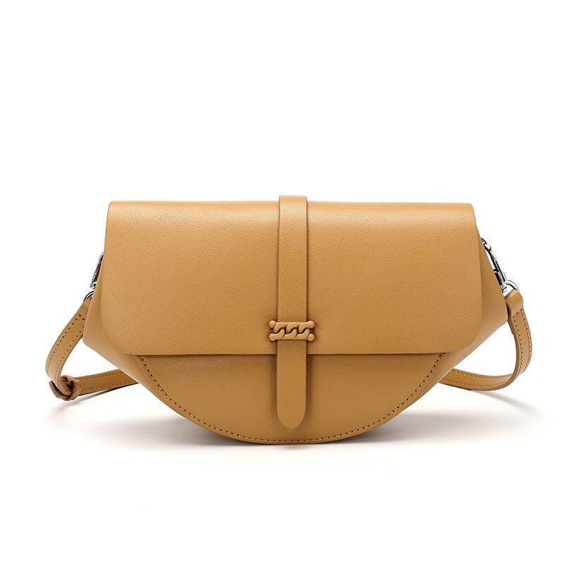 Designer Leather Dumpling Crossbody Bag-popmoca-Crossbody Bags 