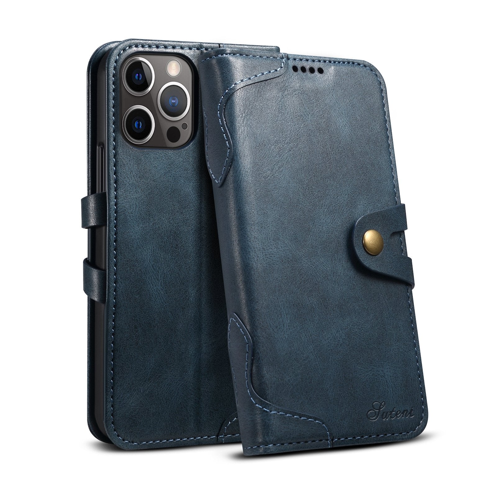 Premium Vintage Phone Wallet Case for iPhone 14 iPhone 13 iPhone 12