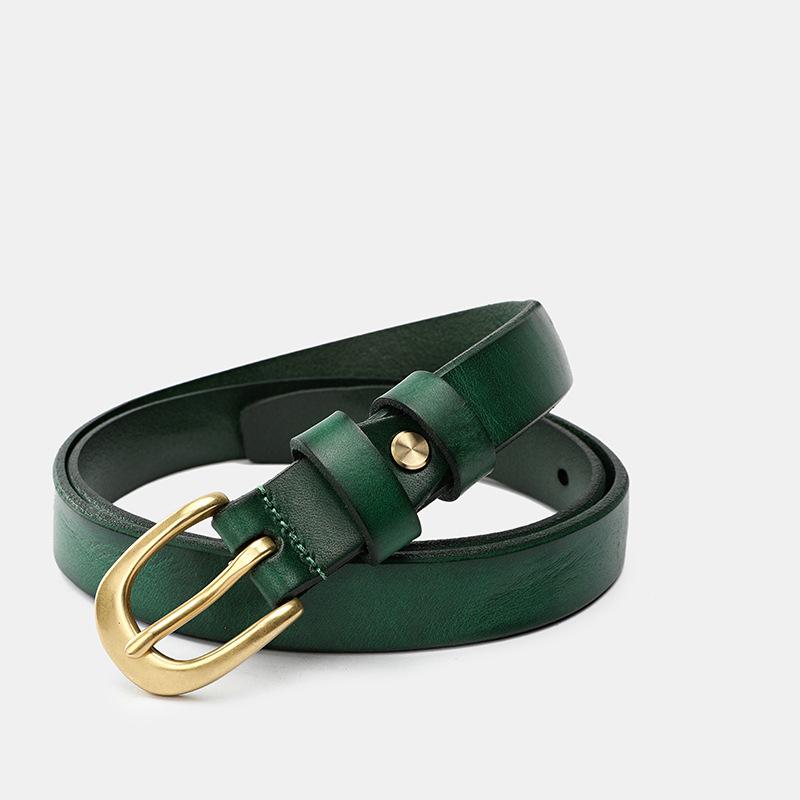 Milo-Women's Brass Buckle Retro Leather Belt-B-popmoca-Belts 