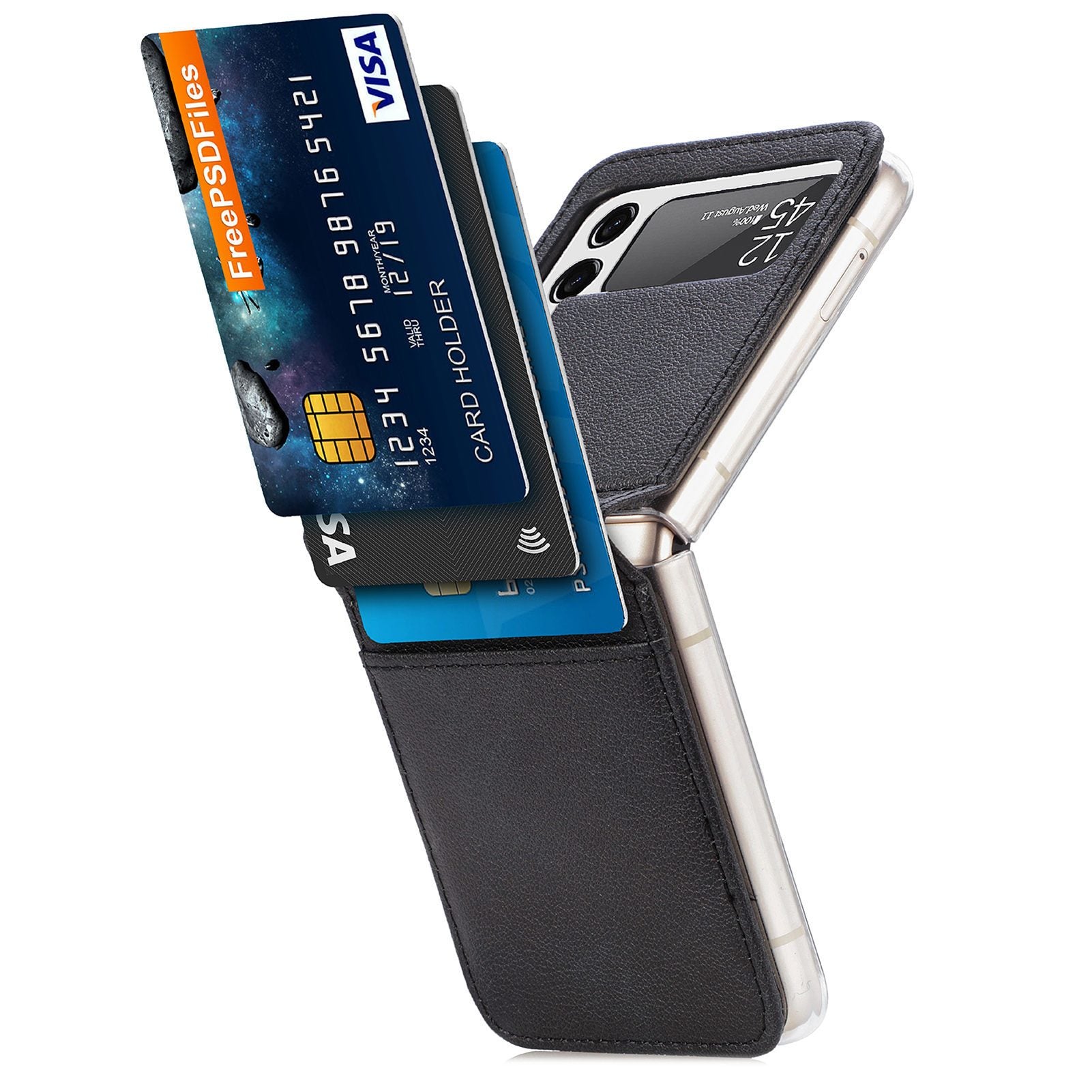 Phone Case with Card Holder For Samsung Galaxy Z Flip& Z Flip 3-popmoca-Phone Case Wallet 