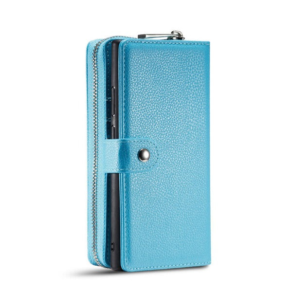 Solid Color Pebble Pattern Phone Case Wallet for iPhone