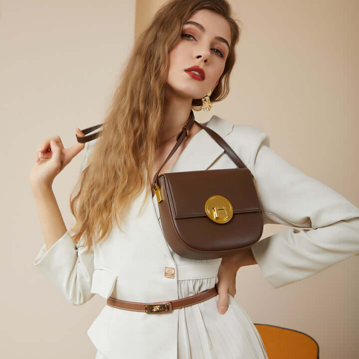 Designer Leather Crossbody Bag