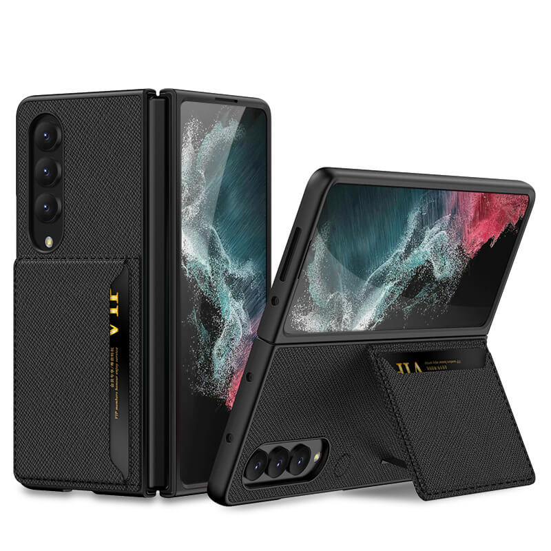 Samsung Galaxy Z Fold 4 Full Body Cover Hinge Protection Case Wallet with Card Slots