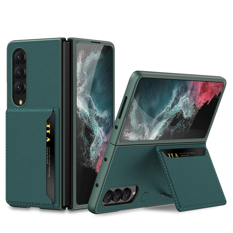 Samsung Galaxy Z Fold 4 Full Body Cover Hinge Protection Case Wallet with Card Slots