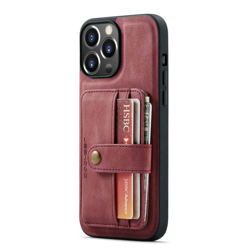 RFID Detachable Magnetic Protective Phone Case with Card Holder For iPhone 14 Series