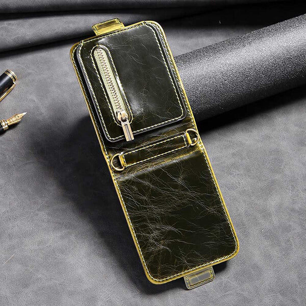 Samsung Galaxy Z Flip 4 Phone Case Wallet with Card Holder Zipper Coin Slot
