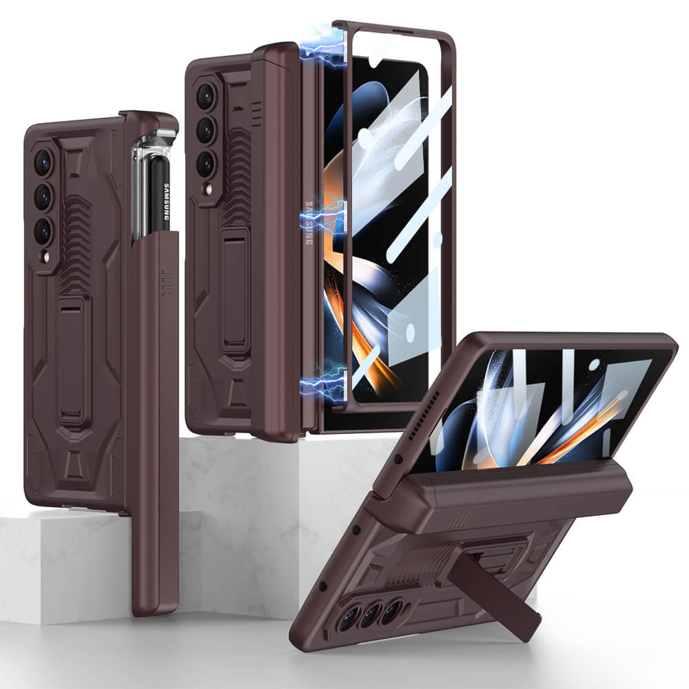 Samsung Galaxy Z Fold 4 Case With S Pen Slot Magnetic Hinge Protection –  popmoca