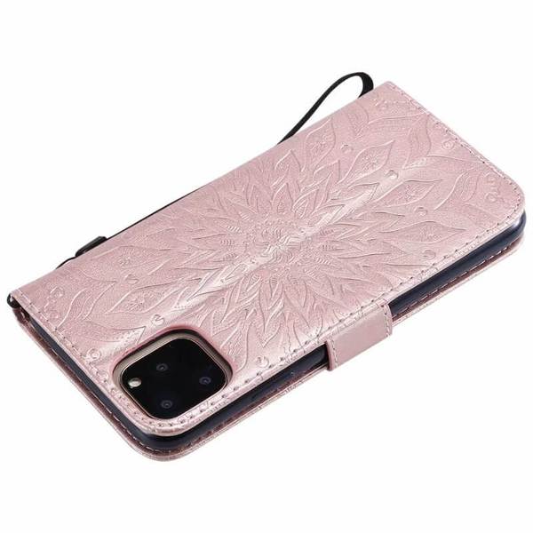 Sunflower Embossed Multi-functional Phone Case Wallet Cell Phone Wallet Purse for Samsung-popmoca-Phone Case Wallet 