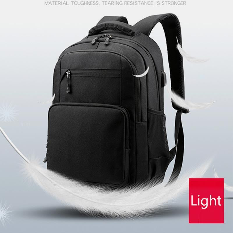 Wear-Resistant Large Capacity Laptop Backpack With USB Charging Port-popmoca-Backpacks 