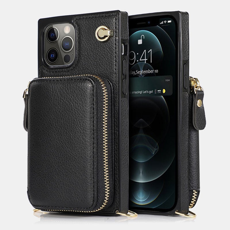 Multifunctional Phone Case Wallet Card Holder Crossbody Bag For iPhone