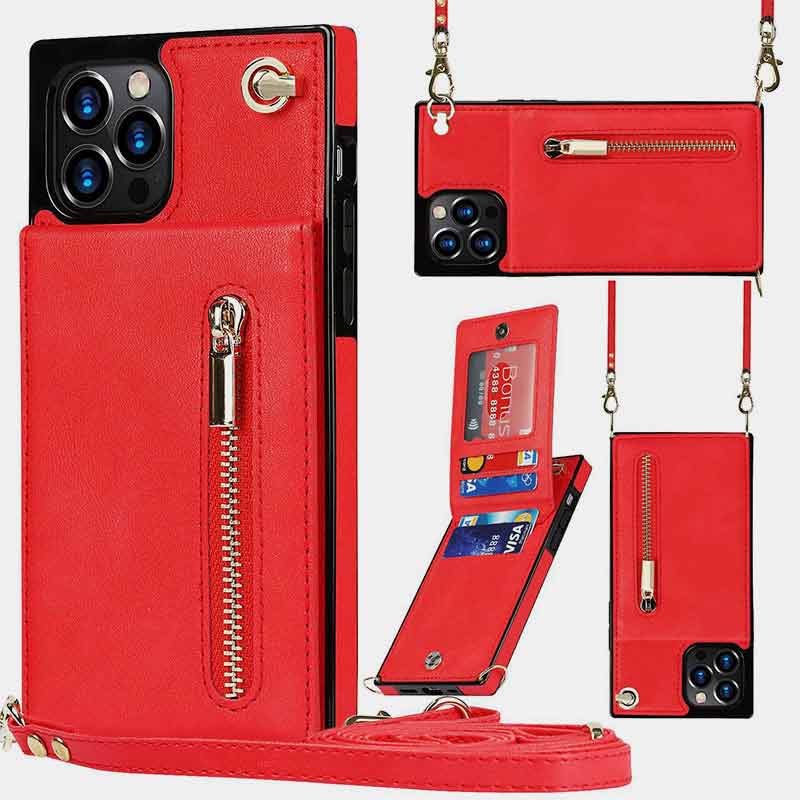 Functional Crossbody Phone Case Wallet with Card Holder For Samsung