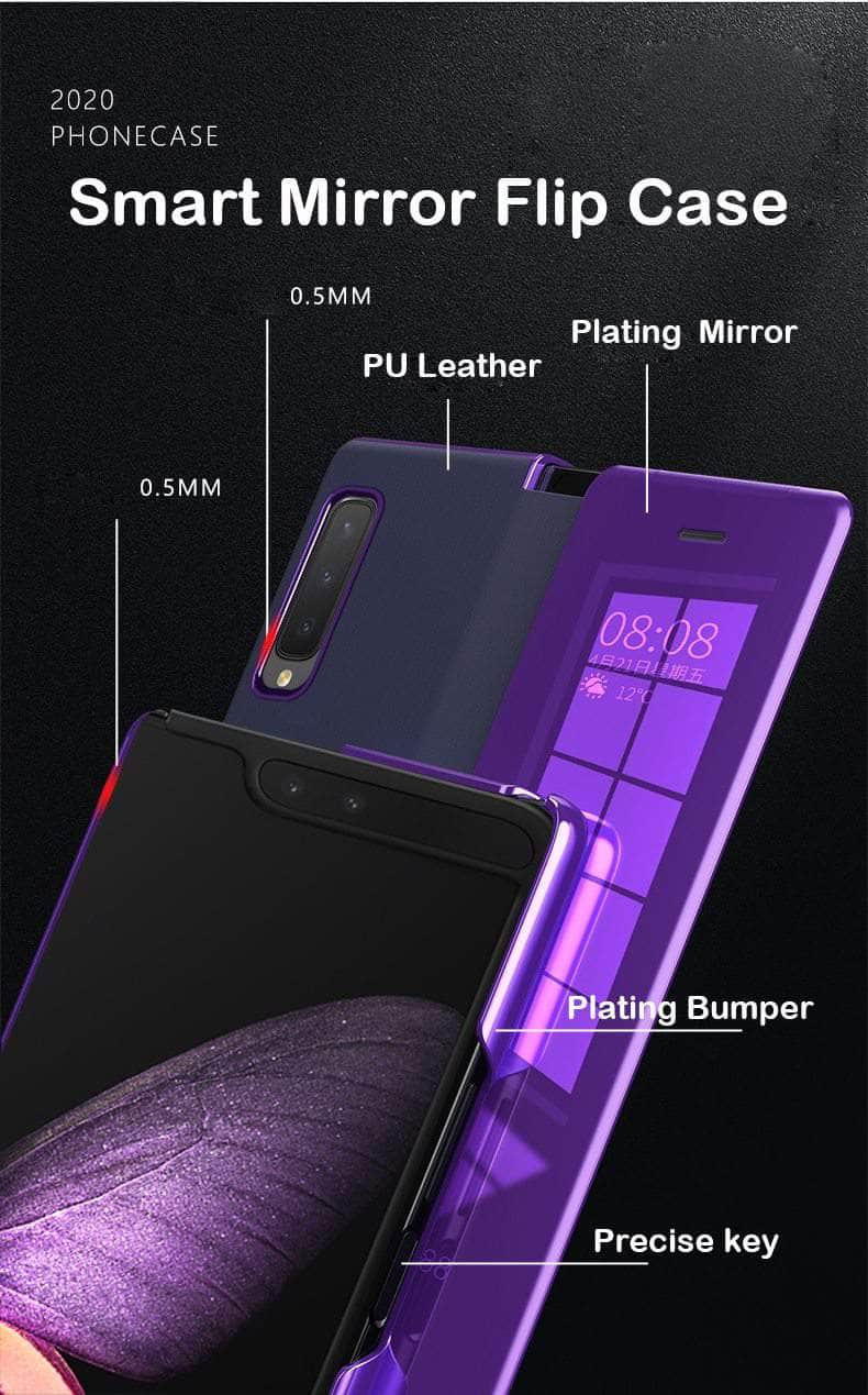 Galaxy Z Fold 3 Mirror Clear View Case-popmoca- 
