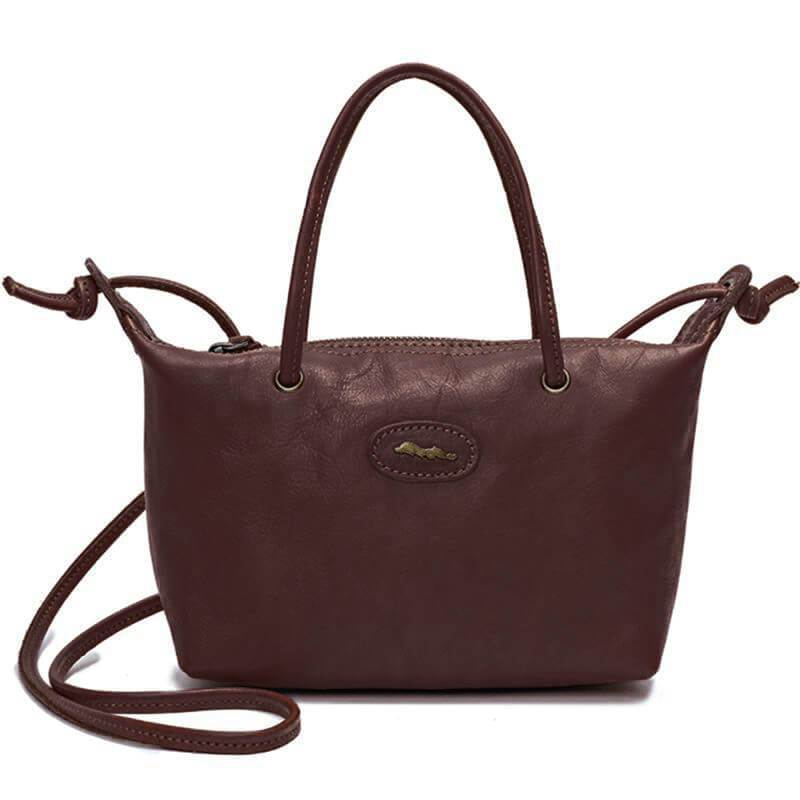 Valora Retro Handmade Leather Crossbody Handbag-popmoca-Crossbody Bags 