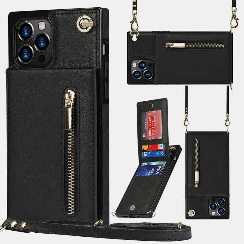 Functional Crossbody Phone Case Wallet with Card Holder For iPhone 14 Series