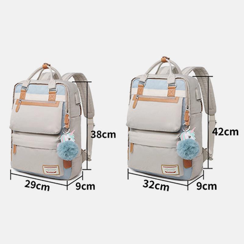 Multifunctional Large Capacity British College Backpack With USB Charging Port