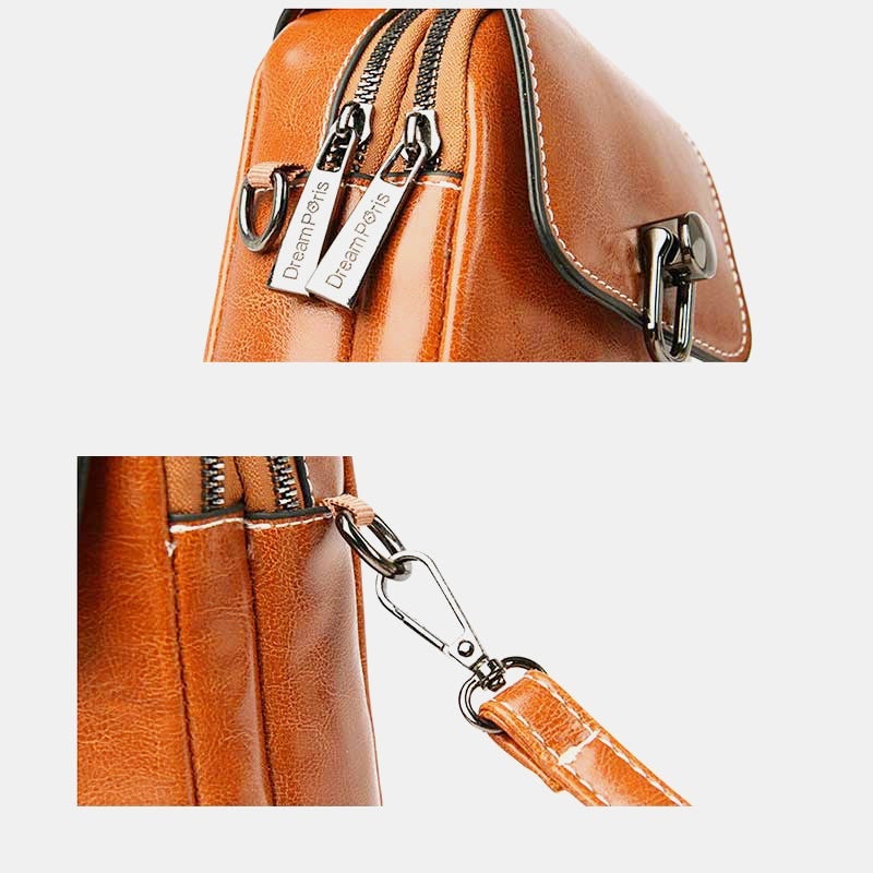 Vintage Genuine Leather Crossbody Phone Bag-popmoca-Crossbody Phone Bags 