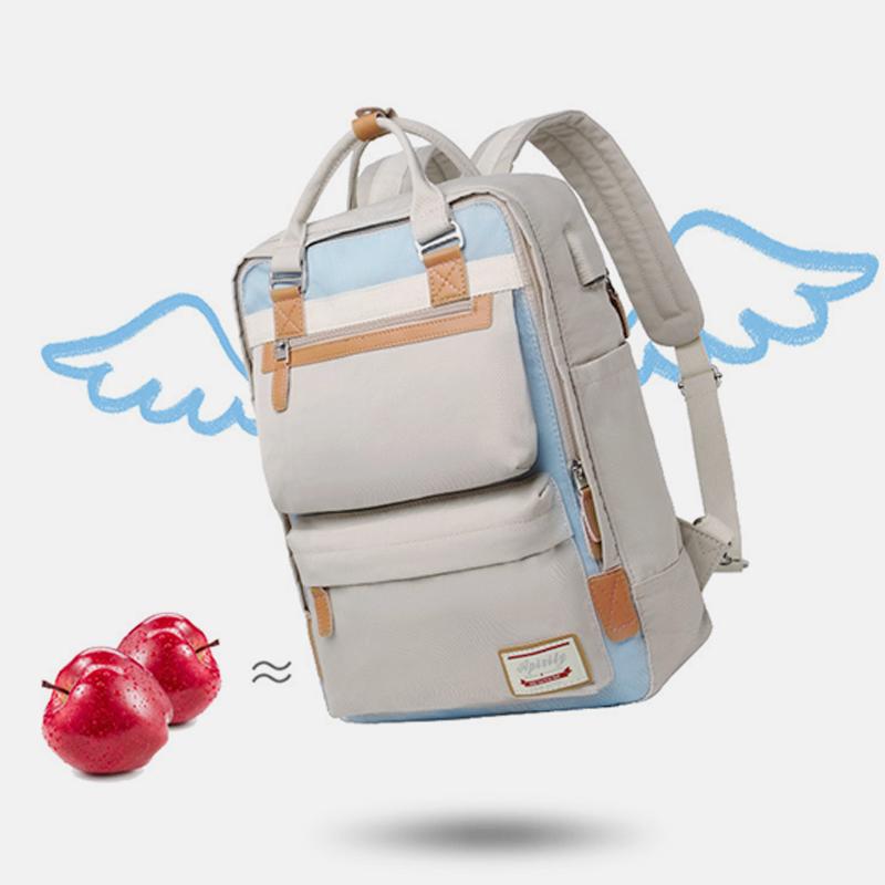 Multifunctional Large Capacity British College Backpack With USB Charging Port-popmoca-Backpacks 