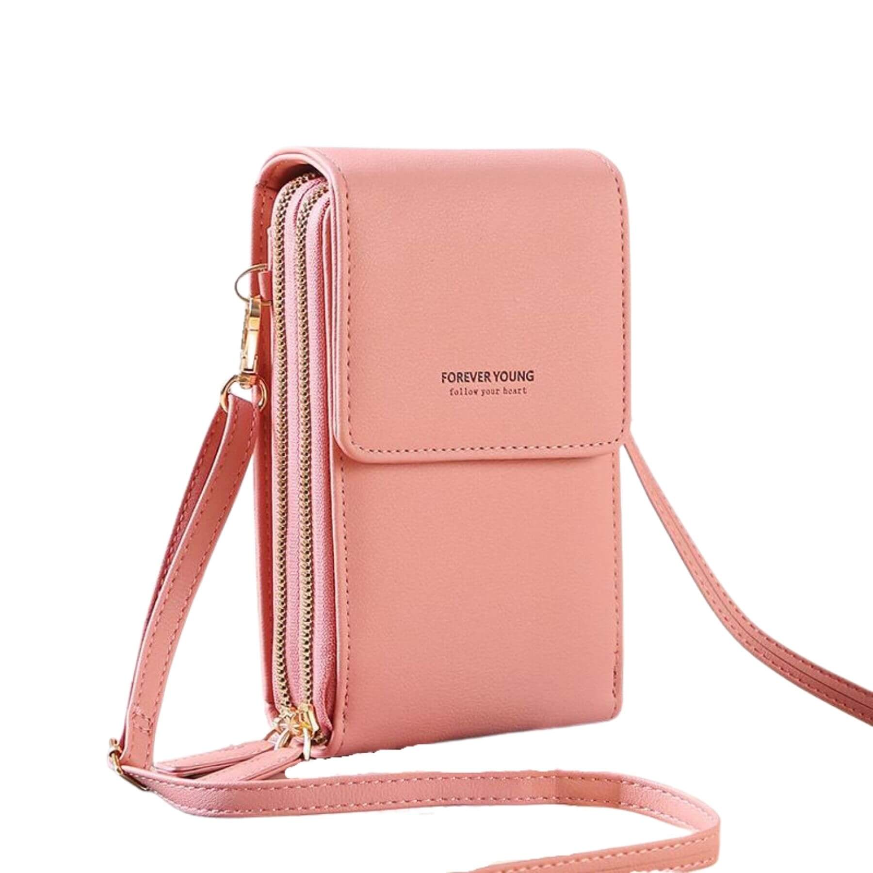 Crossbody Bag for women,Wide Strap Cell Phone Purse Shoulder bag  Wallet,pink，G141054 