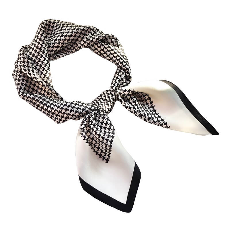 Silk Scarf- Plaid-popmoca-silk scarf 