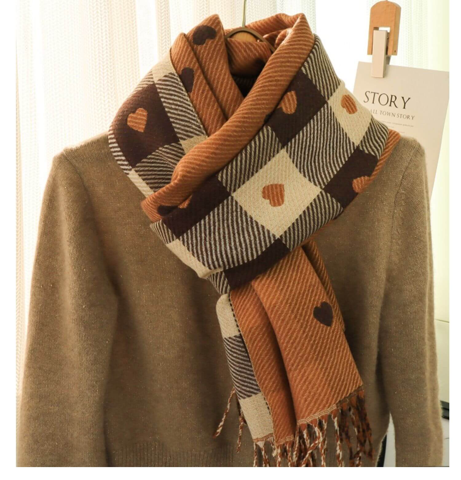 Winter Scarf- Sweet-popmoca-silk scarf 