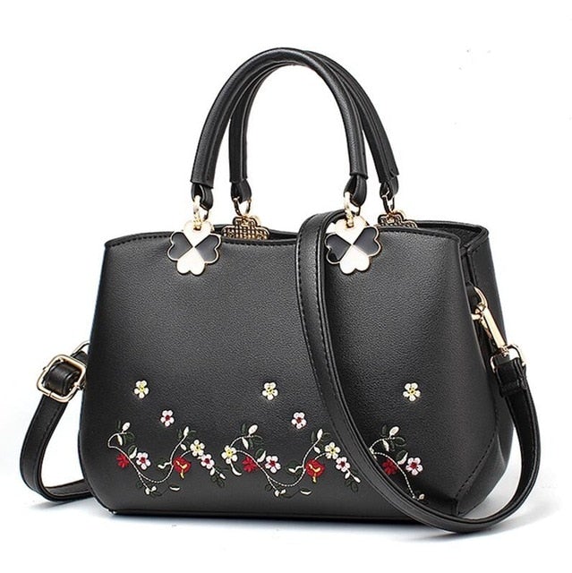 Women Embroidery Flower Handbag Crossbody Bags Totes-popmoca-Handbags 