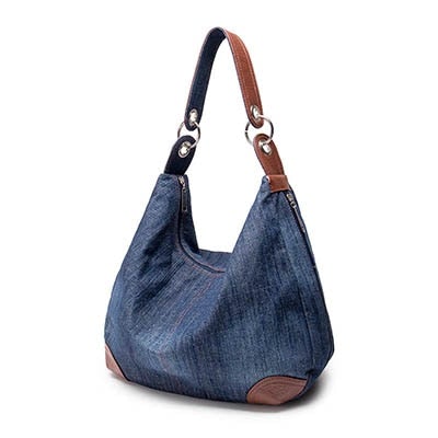 Women Denim Handbag Canvas Hobos Shoulder Bags Tote-popmoca-Handbags 