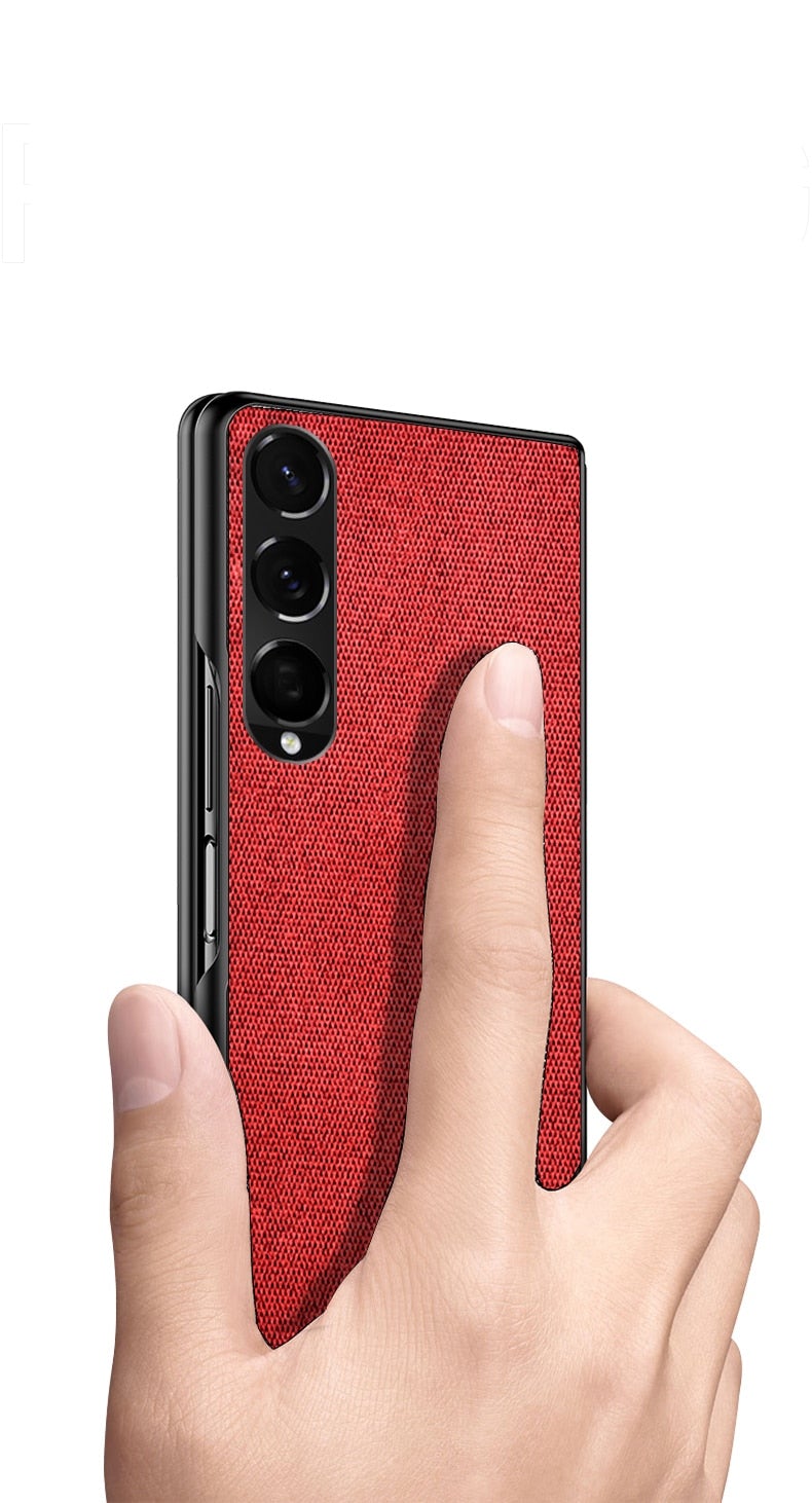 Genuine Leather Phone Case Hinged Protection For Samsung Galaxy Z Fold 3-popmoca-Mobile Phone Cases 