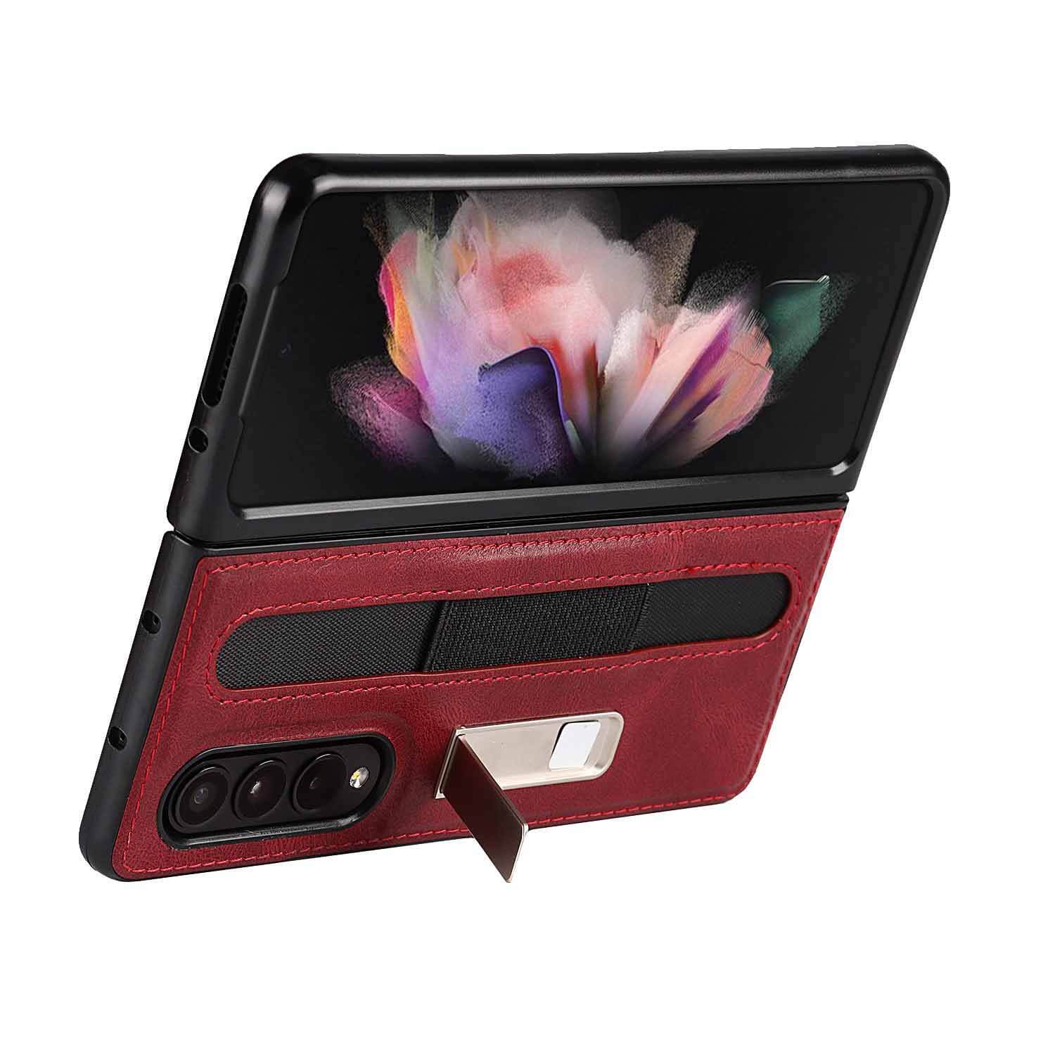 Samsung Galaxy Z Fold 3 Phone Case with S Pen Slot and Kickstand (S-Pen is not Included)-popmoca-Phone Case Wallet 