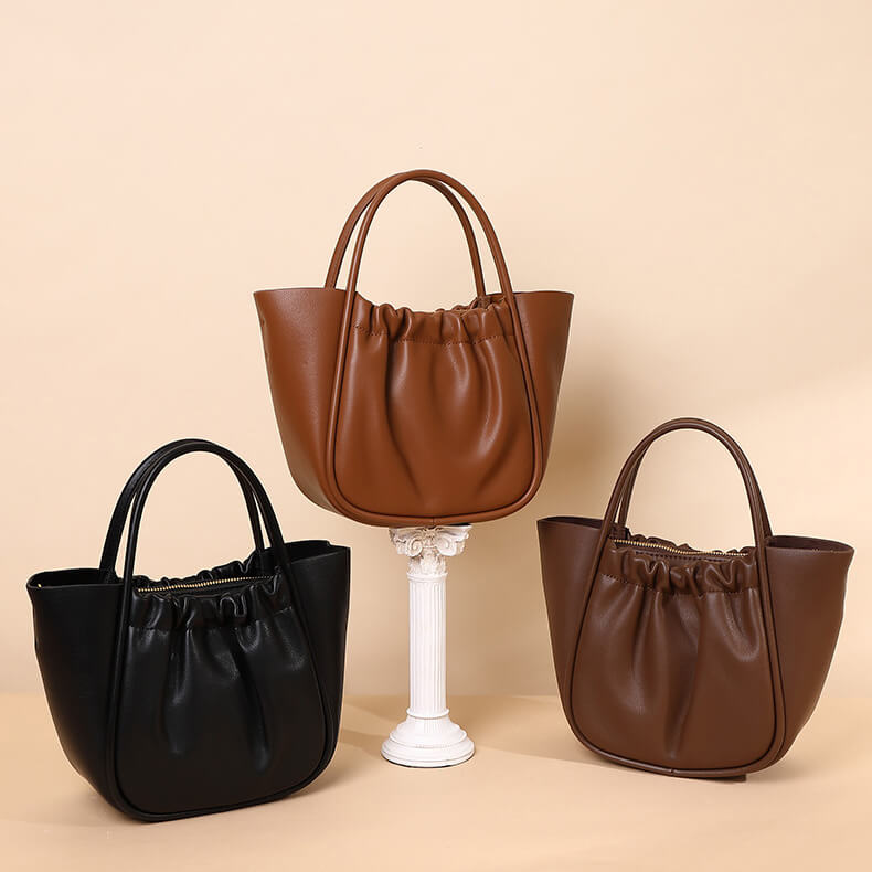Designer Dumpling Leather Crossbody Bag