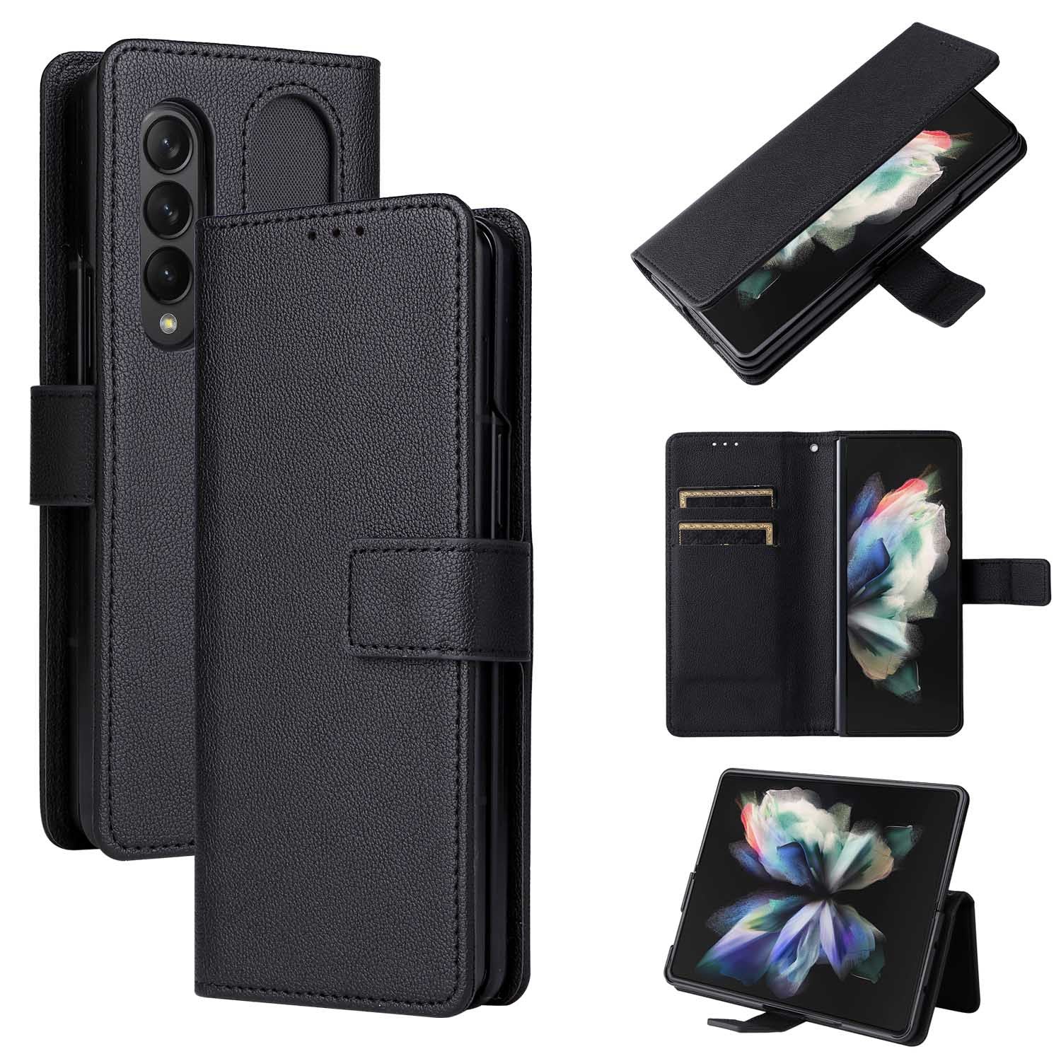Samsung Galaxy Z Fold 3 Phone Wallet Case with Card Holder & S Pen Slot (S-Pen is not Included)