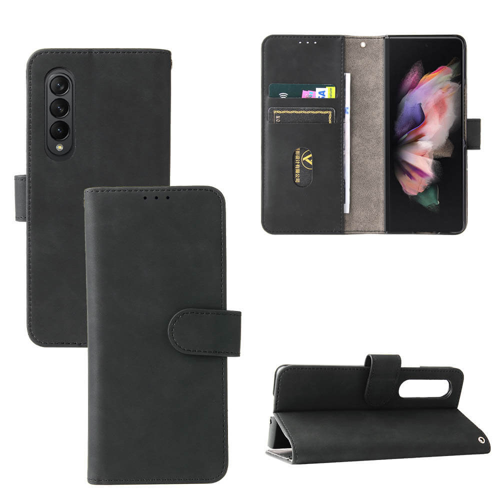 Samsung Galaxy Z Fold 2 Z Fold 3 Protective Phone Wallet Case with Card Holder-popmoca-Phone Case Wallet 