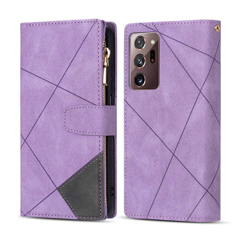Multi Card Slots Phone Wallet Case With Wrist Strap For Samsung Galaxy
