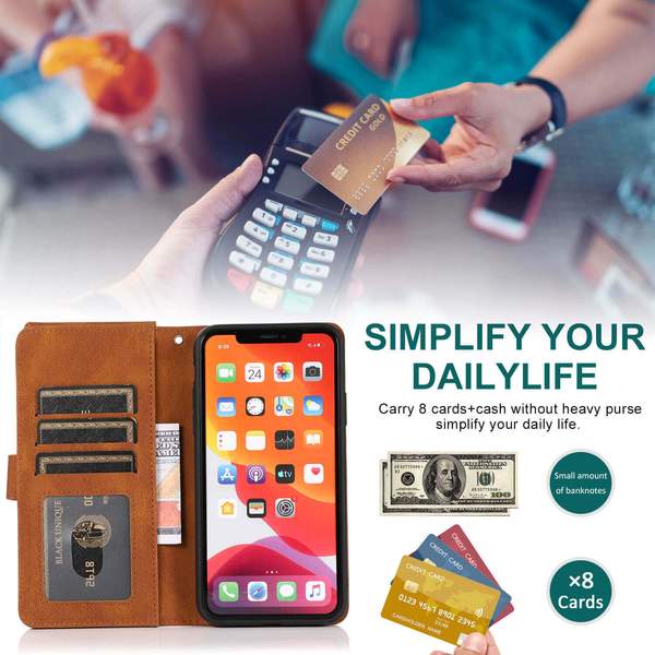 Benita- Multi Card Slot Phone Case Wallet for iPhone-popmoca-Phone Case Wallet 