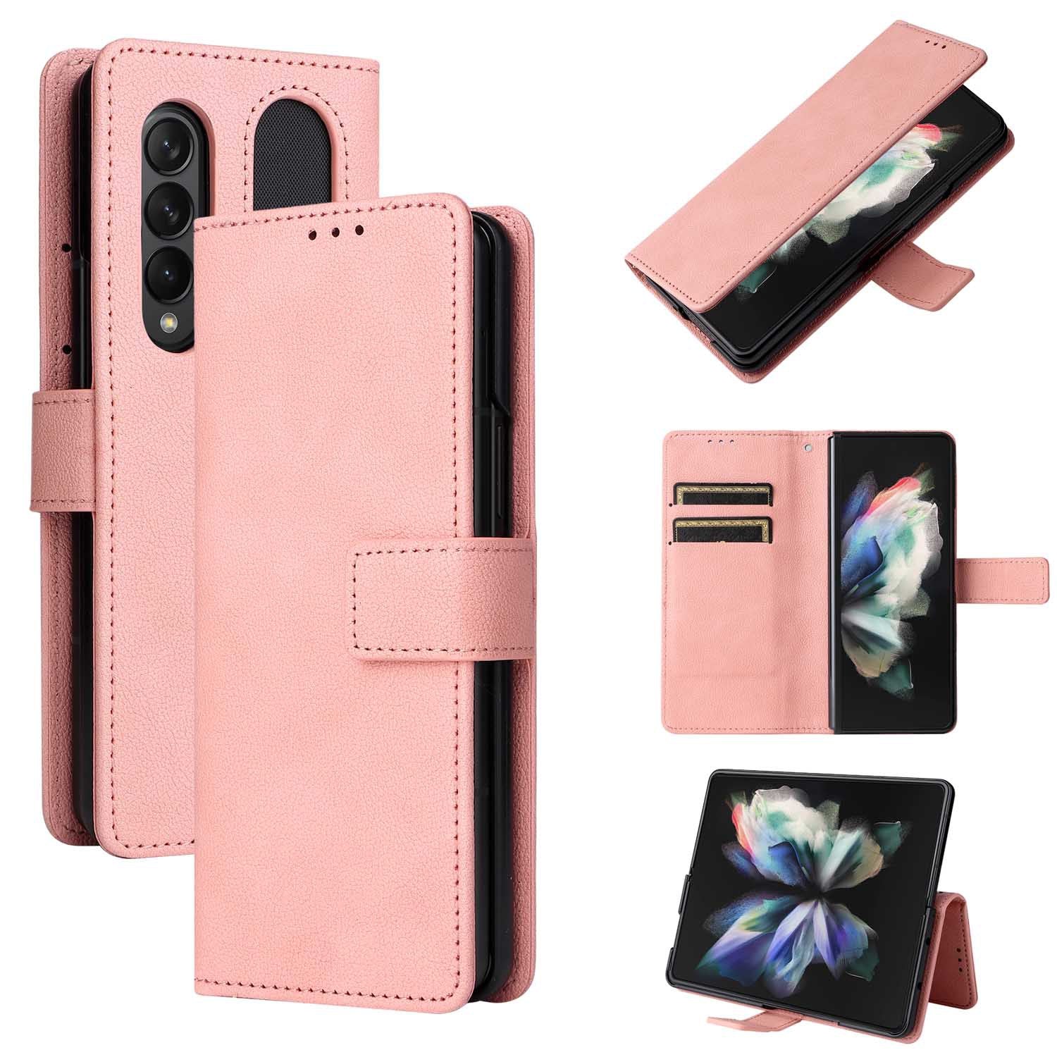 Samsung Galaxy Z Fold 3 Phone Wallet Case with Card Holder & S Pen Slot (S-Pen is not Included)