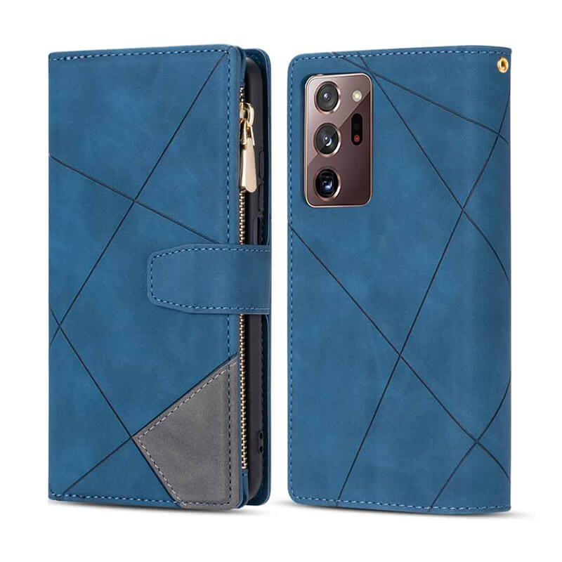 Multi Card Slots Phone Wallet Case With Wrist Strap For Samsung Galaxy