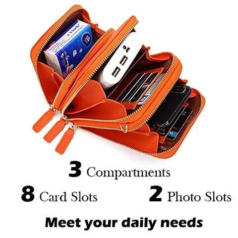 Women Multi-Pocket Crossbody Phone Bag Cell Phone Wallet Purse-popmoca-Crossbody Phone Bags 
