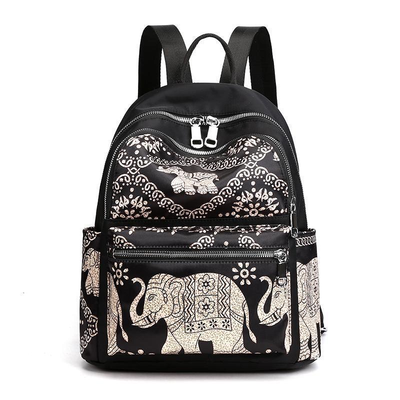 Women Waterproof Printed Large Capacity Backpack